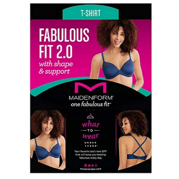 Maidenform One Fabulous Fit 2.0 Tailored Demi Bra 40D - Picture 9 of 11